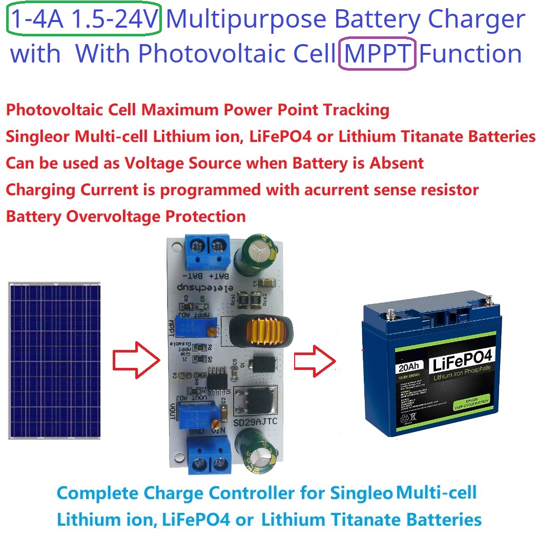 Drone Solar Charger - وحدة التحكم بالشحن بالطاقة الشمسية MPPT