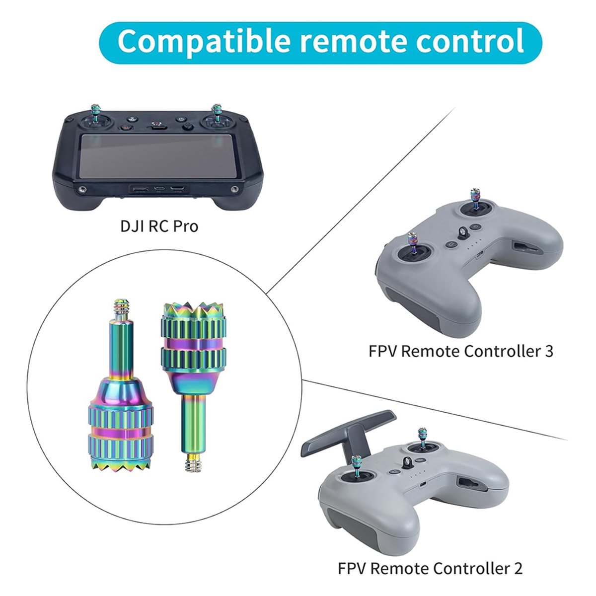 Drone Control Stick - عصا تحكم معدنية DT75BG (4 قطع)