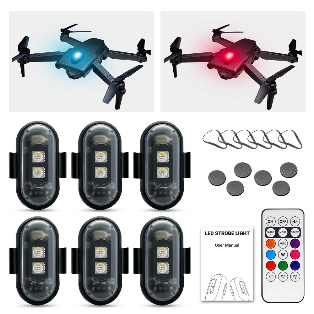 Drone Strobe Light - ضوء ستروب للدراجات النارية، مصباح RGB