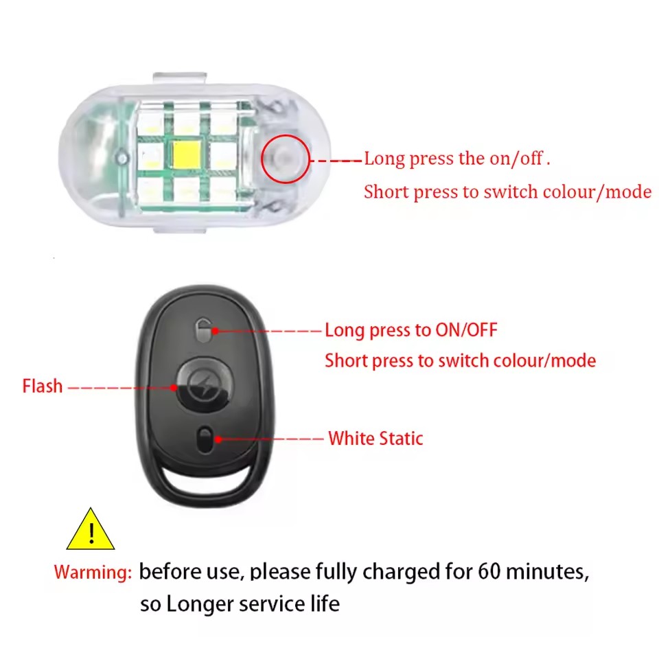ضوء وامض LED لاسلكي مع جهاز تح - مراجعة Drone Strobe Light وسعره