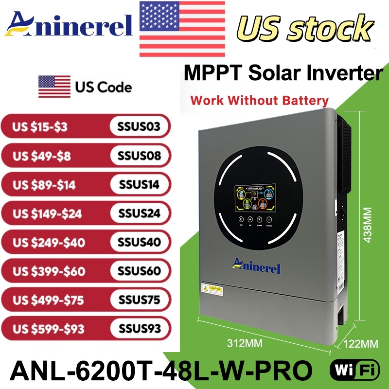 Aninerel 6.2KW 48V عاكس للطاقة - مراجعة Drone Solar Charger وسعره