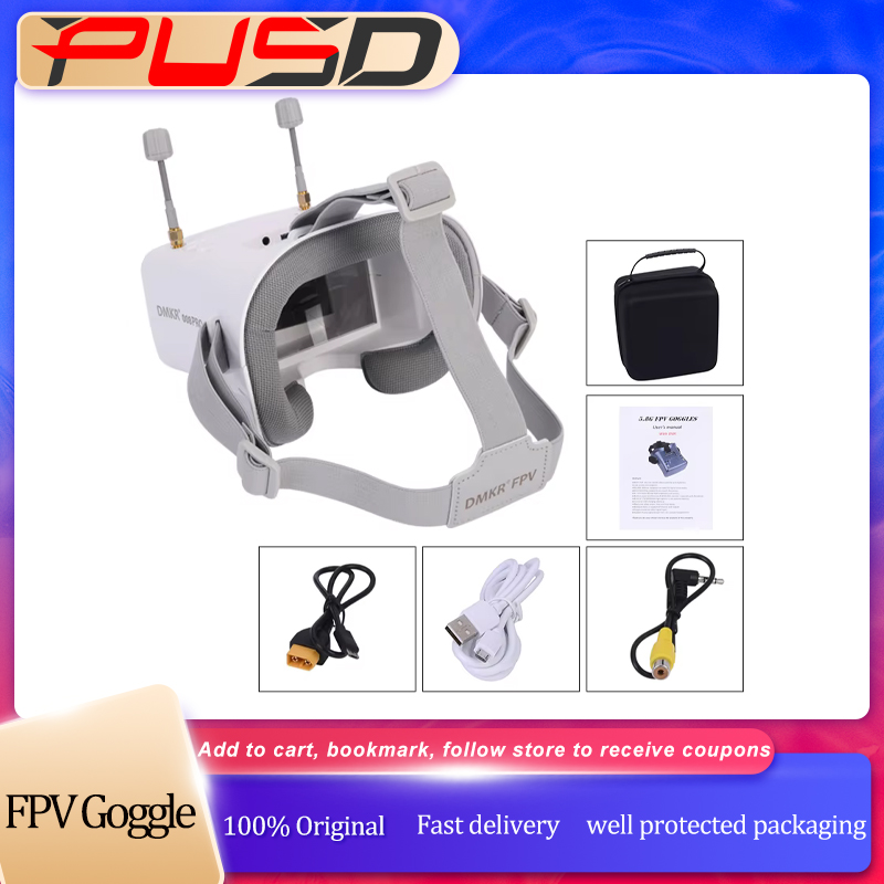 نظارة FPV أصلية 008D PRO بيضاء - مراجعة Drone Battery Adapter وسعره