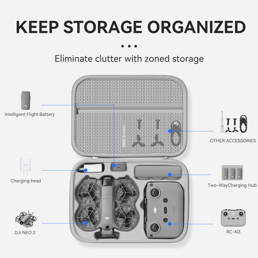XFJI السفر المنظم حقيبة ل DJI  - مراجعة Drone Carrying Case وسعره
