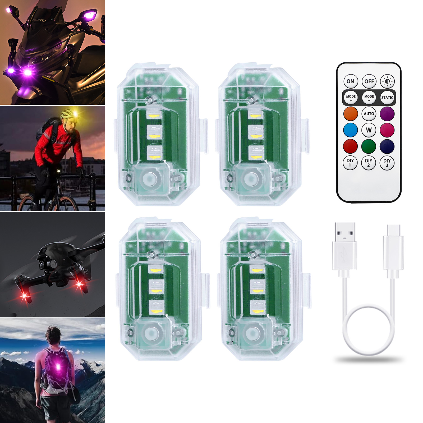 LECART أضواء Led لاسلكية لسيار - مراجعة Drone Strobe Light وسعره