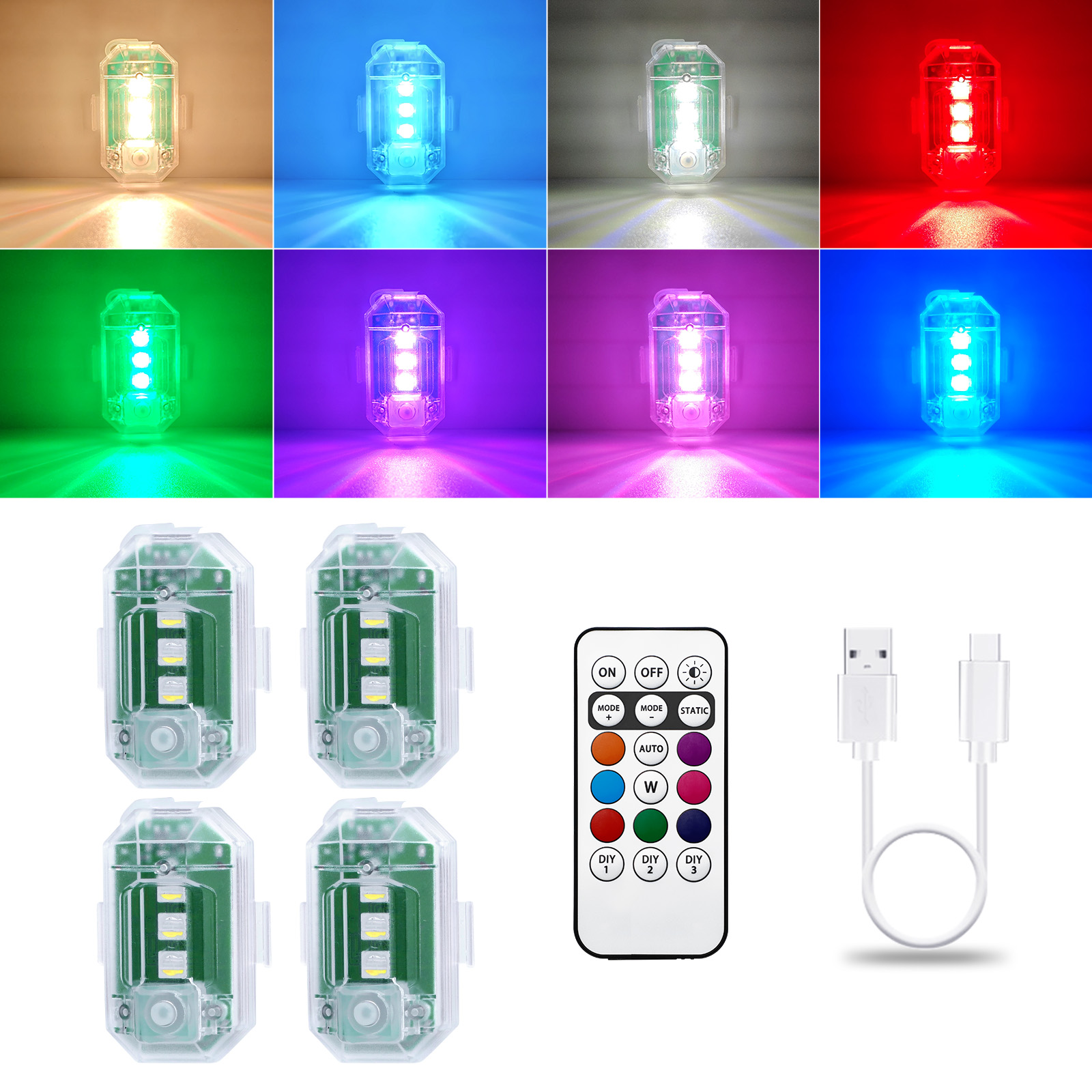LECART أضواء Led لاسلكية لسيار - مراجعة Drone Strobe Light وسعره