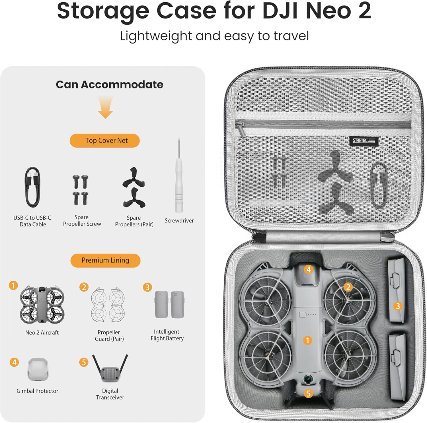 STARTRC Neo 2 حقيبة كتف محمولة - مراجعة Drone Carrying Case وسعره