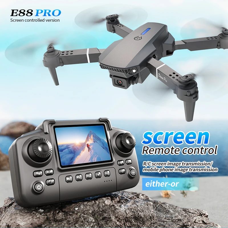 طائرة بدون طيار احترافية E88 P - مراجعة Drone Controller Screen وسعره