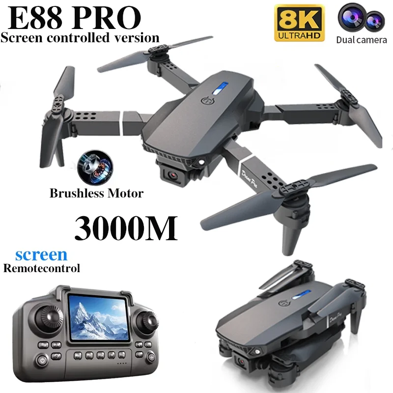 طائرة بدون طيار احترافية E88 P - مراجعة Drone Controller Screen وسعره