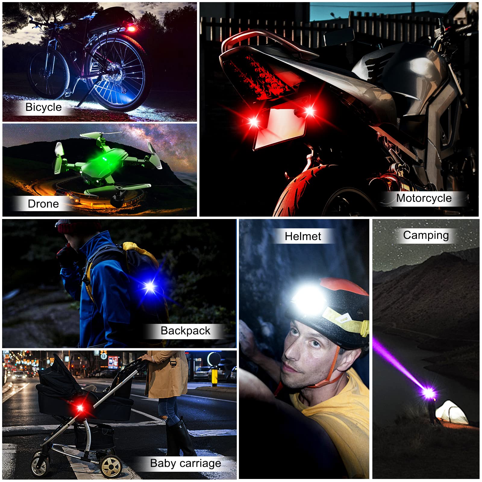 أضواء دراجة نارية الطائرة بدون - مراجعة Drone Strobe Light وسعره