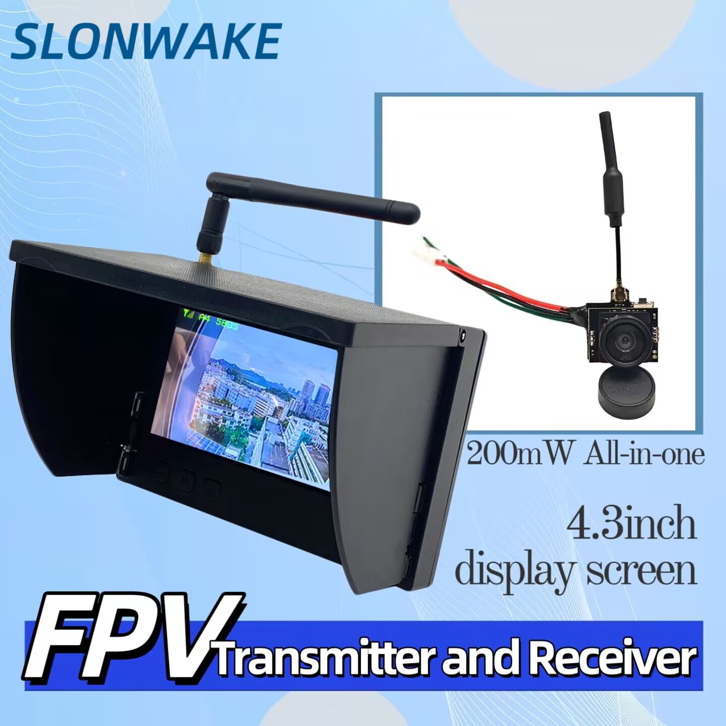 كاميرا SLONWAKE 5.8G للبث الفي - مراجعة Drone Controller Screen وسعره