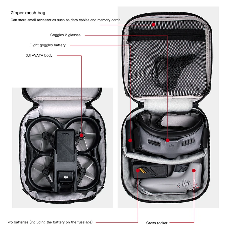 حقيبة يد محمولة بطبقة مزدوجة ل - مراجعة Drone Carrying Case وسعره