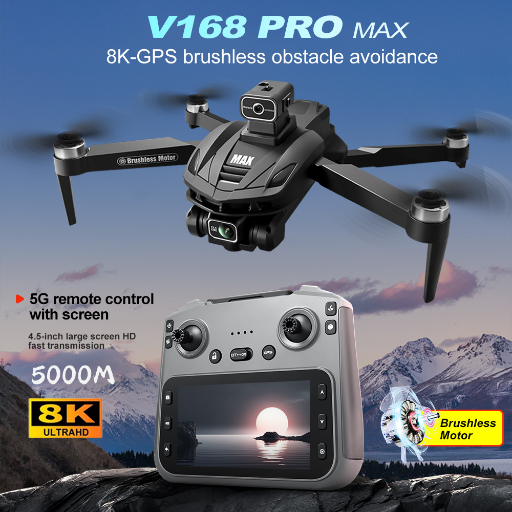V168 PRO Max GPS Drone 8K Prof - مراجعة Drone Controller Screen وسعره