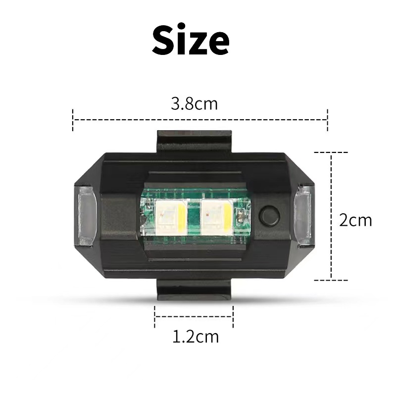ضوء دراجة نارية، ضوء وامض للطا - مراجعة Drone Strobe Light وسعره