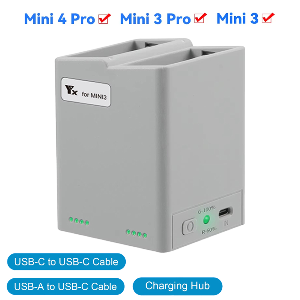 ل DJI Mini 3Pro/4Pro بطارية ات - مراجعة Drone Charging Hub وسعره