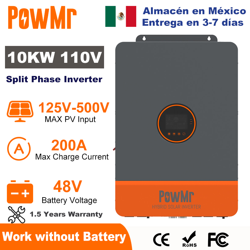 PowMr 10KW سبليت المرحلة العاك - مراجعة Drone Solar Charger وسعره